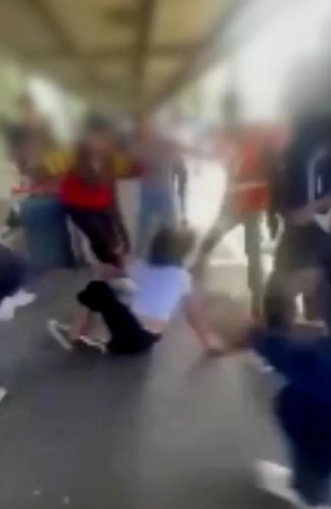 video at a western Sydney bus interchange on Monday evening.