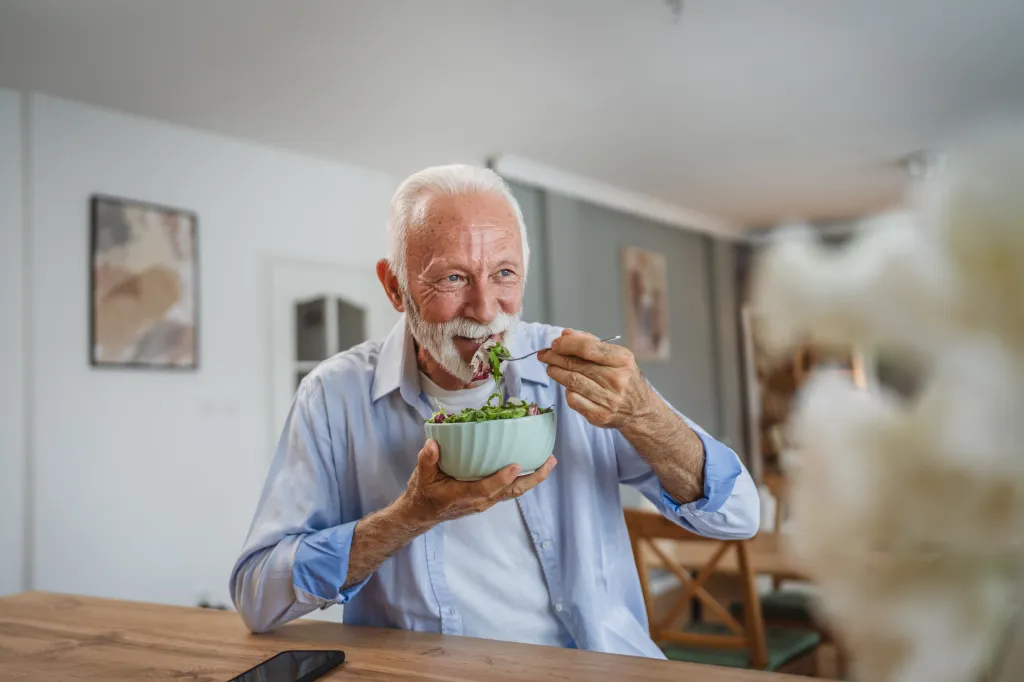 While diets earlier in life tend to emphasize avoiding long-term disease, older age necessitates nutrients and weight maintenance, experts say.