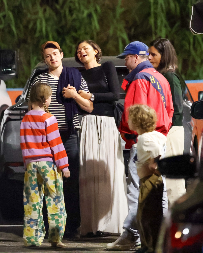 Zendaya and Tom Holland on a dinner date with friends in Los Angeles.