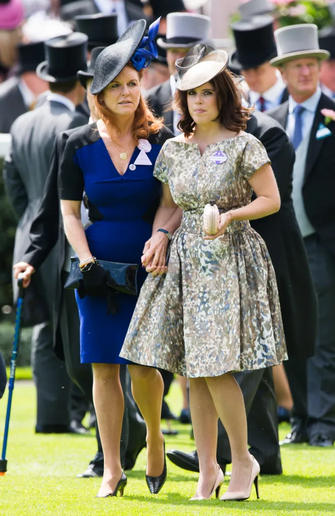 Princess Eugenie and Sarah Ferguson attending Royal Ascot.