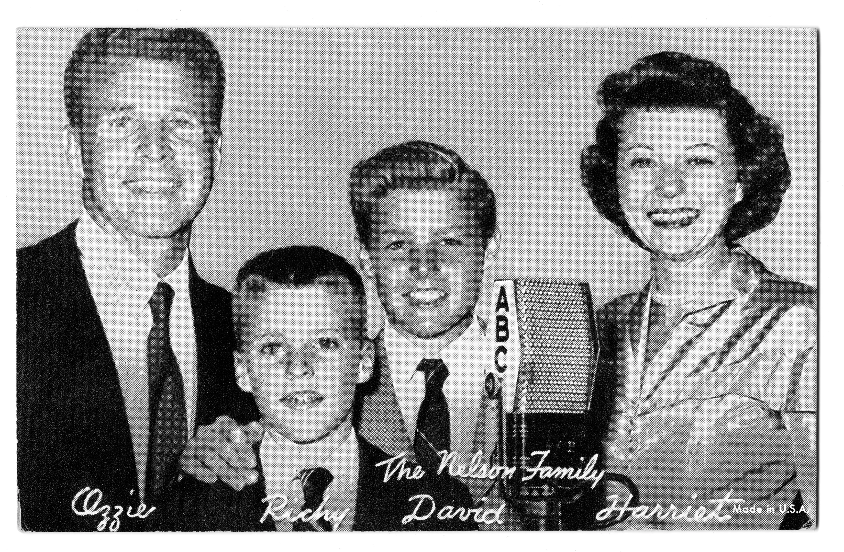 Ozzie, Ricky, David and Harriet Nelson. 