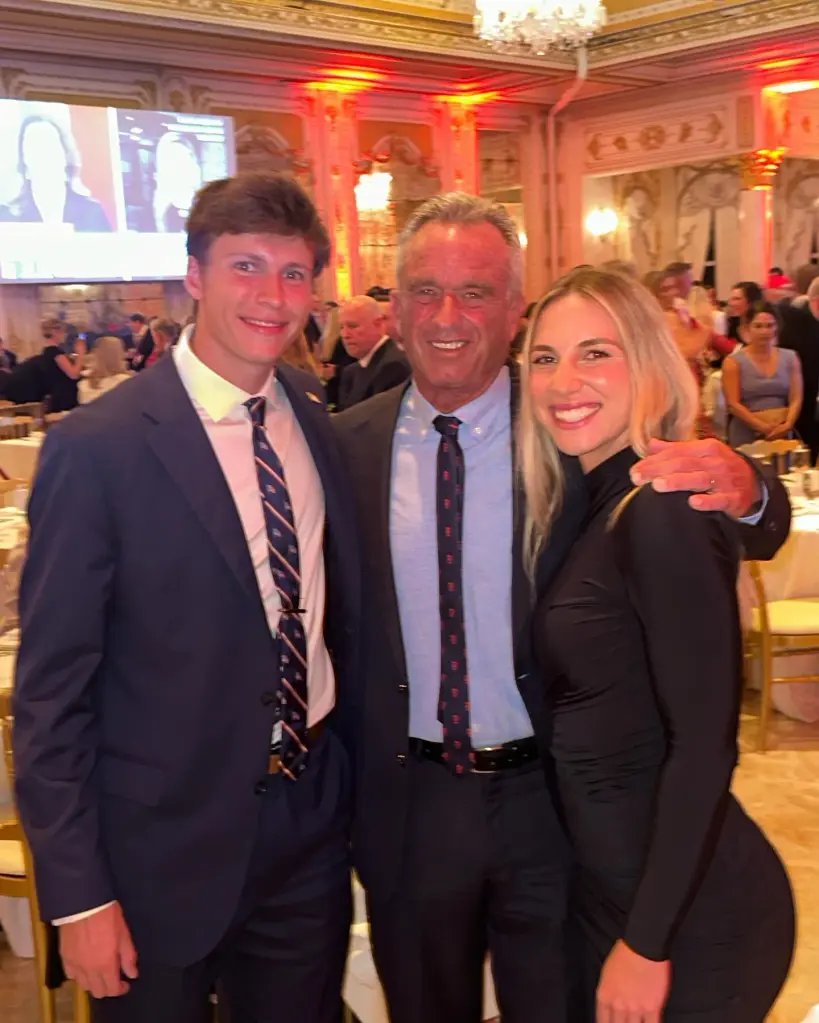 Robert F. Kennedy Jr. with his niece Zoe Hines and a young man in formal wear.