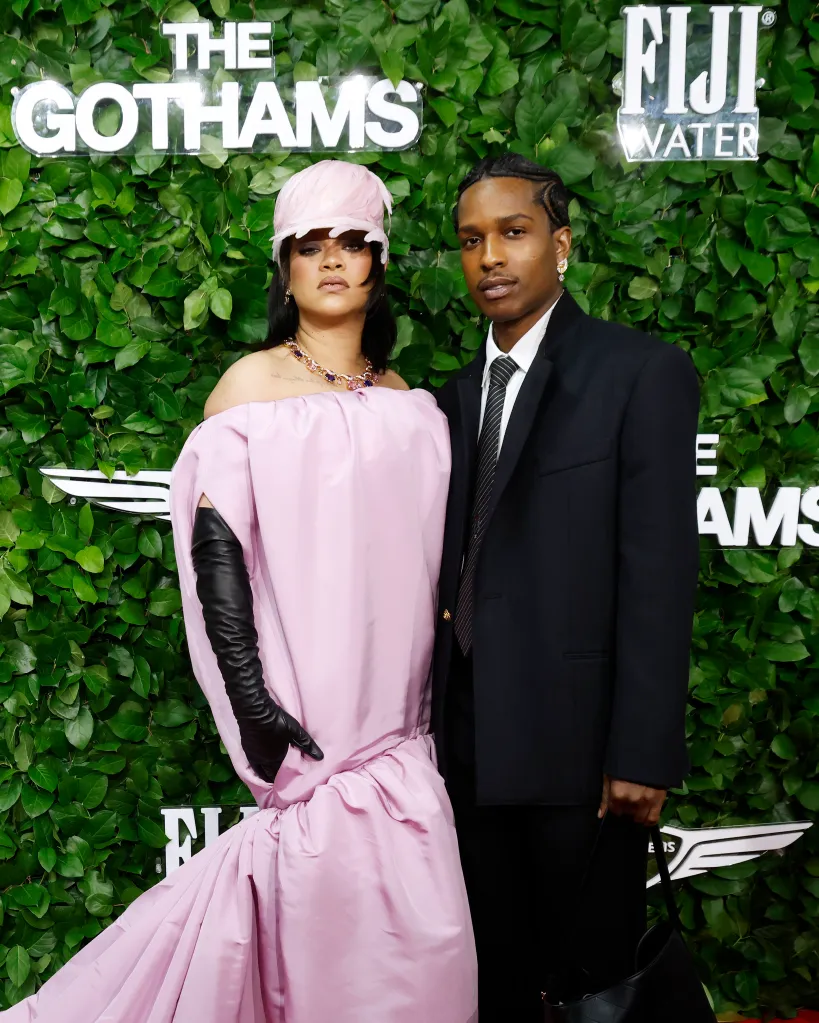 Rihanna and A$AP Rocky attend the 35th Gotham Film Awards.
