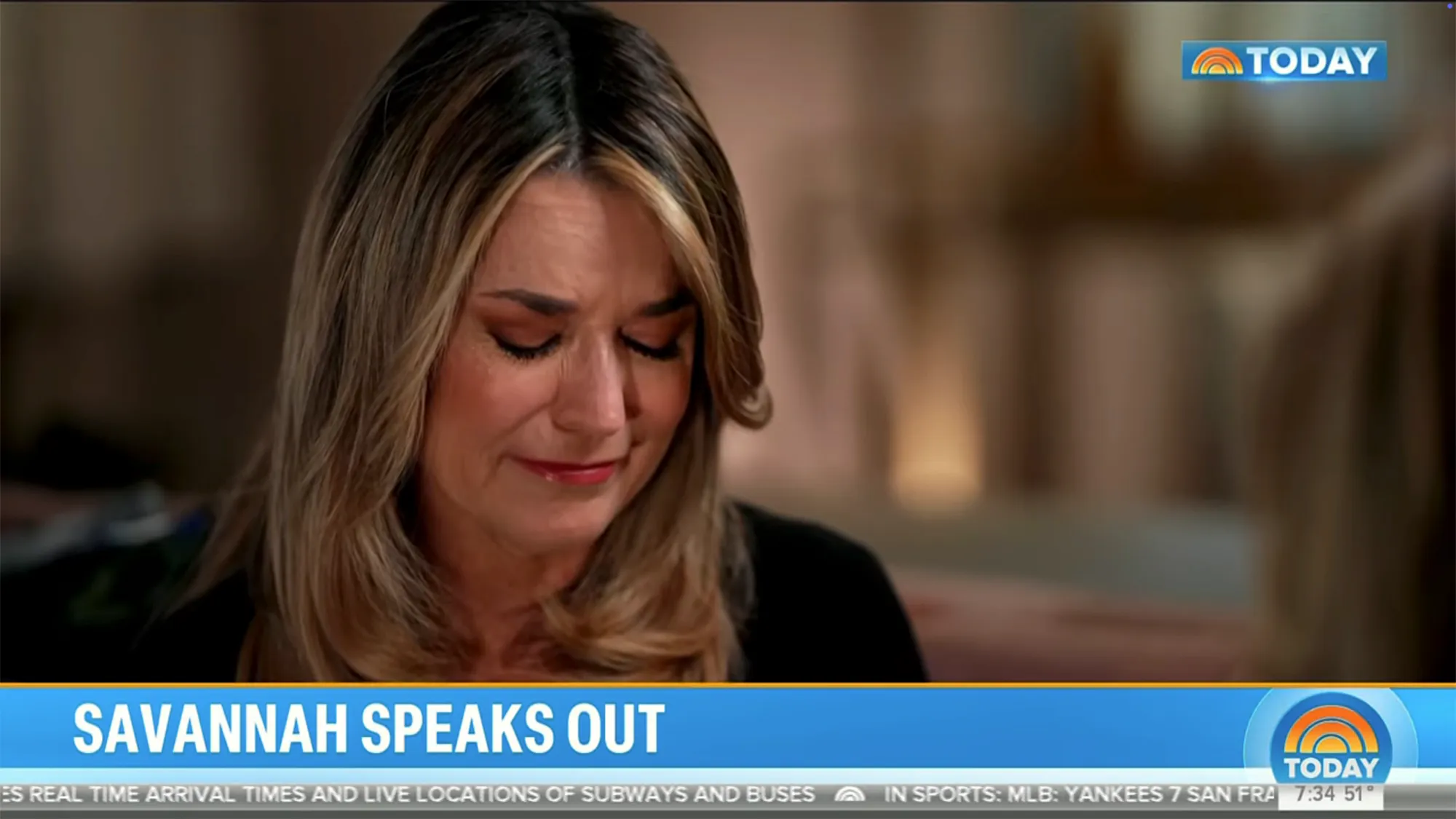 Savannah Guthrie speaking out on Today Show.