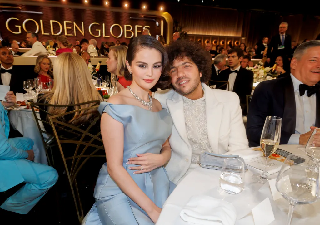 Selena Gomez and Benny Blanco at the 82nd Annual Golden Globes.
