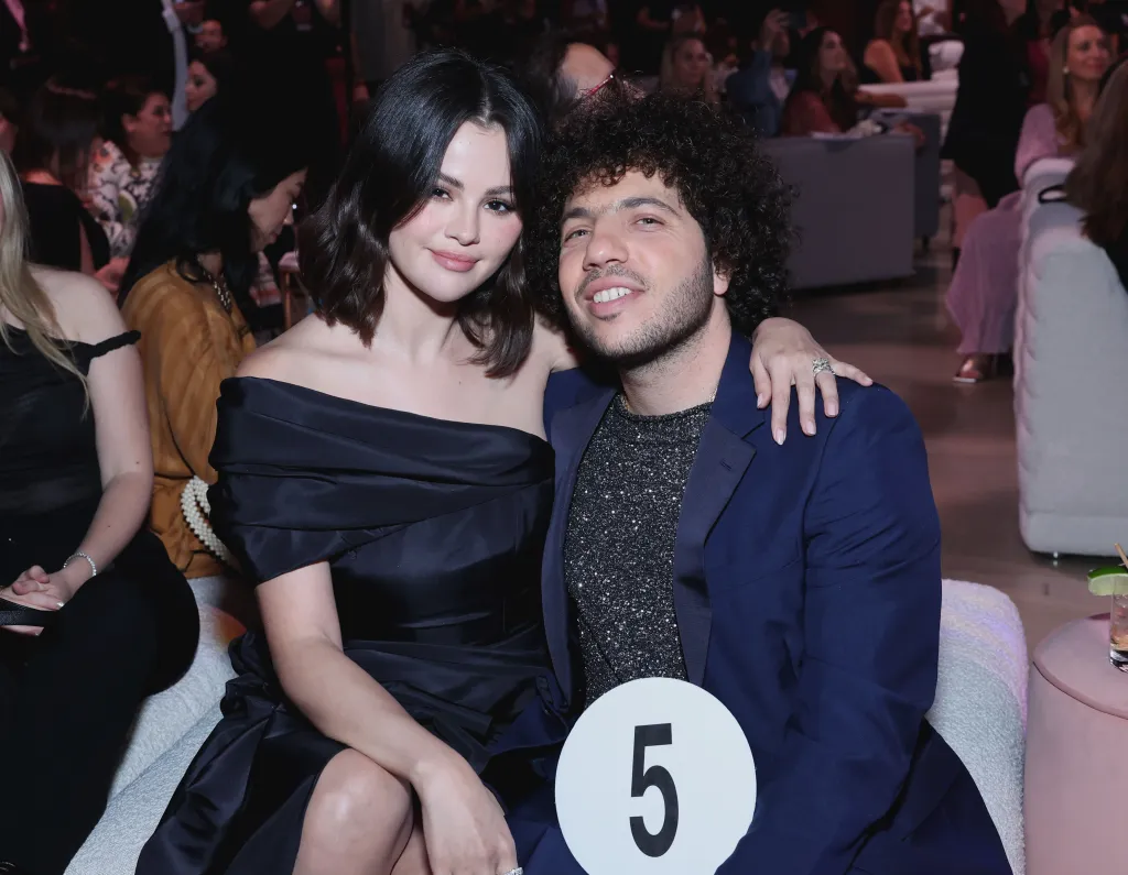 Selena Gomez and Benny Blanco attending the Second Annual Rare Impact Fund Benefit Supporting Youth Mental Health.