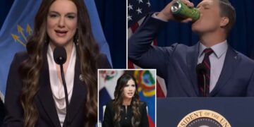 ‘SNL’ roasts Kristi Noem for being ‘reassigned under the bus’ after Trump booted her from DHS top job