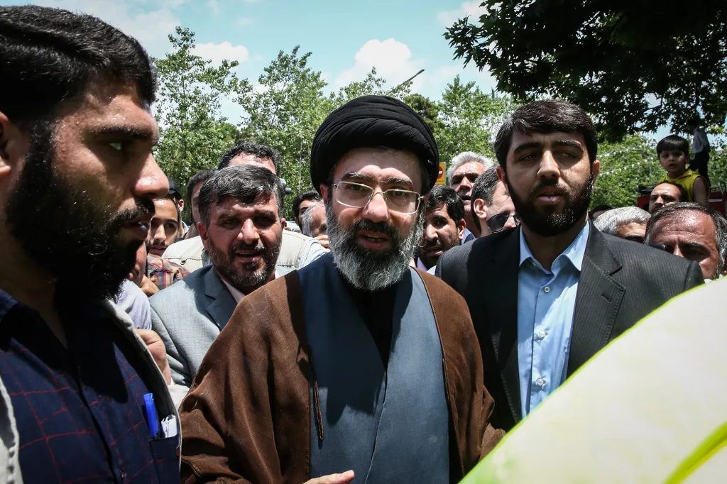 Mojtaba Khamenei, son of Iranian Supreme Leader Ayatollah Ali Khamenei, during an al-Quds Day protest.