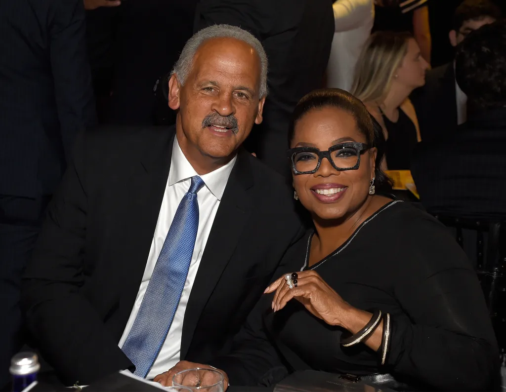 Stedman Graham and Oprah Winfrey attend a benefit in New York City.