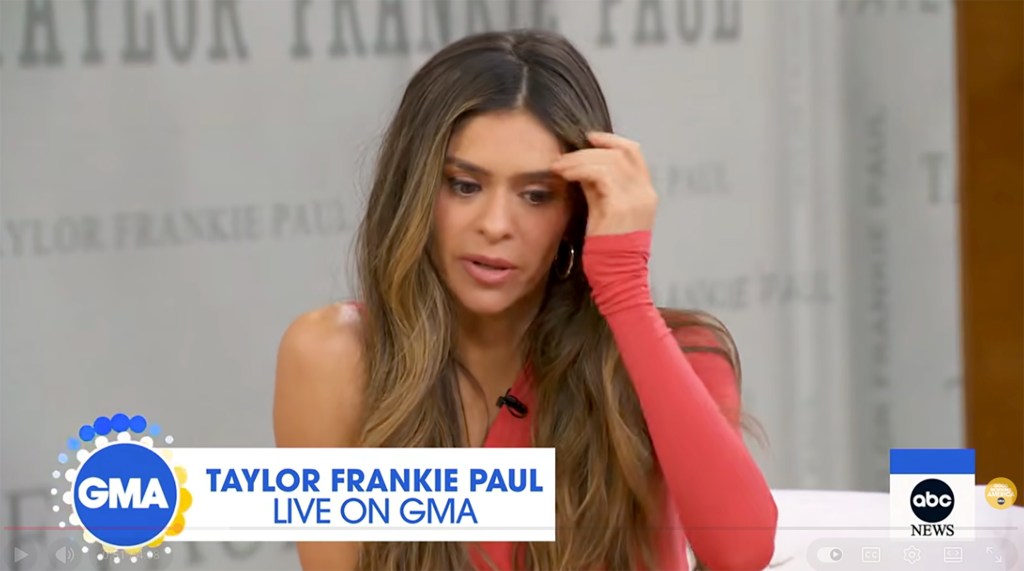 Taylor Frankie Paul live on Good Morning America.