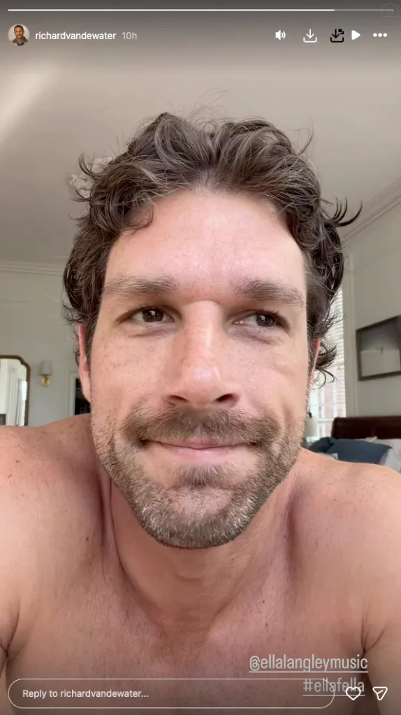 Richard Van De Water in a selfie video posted to his Instagram Story.