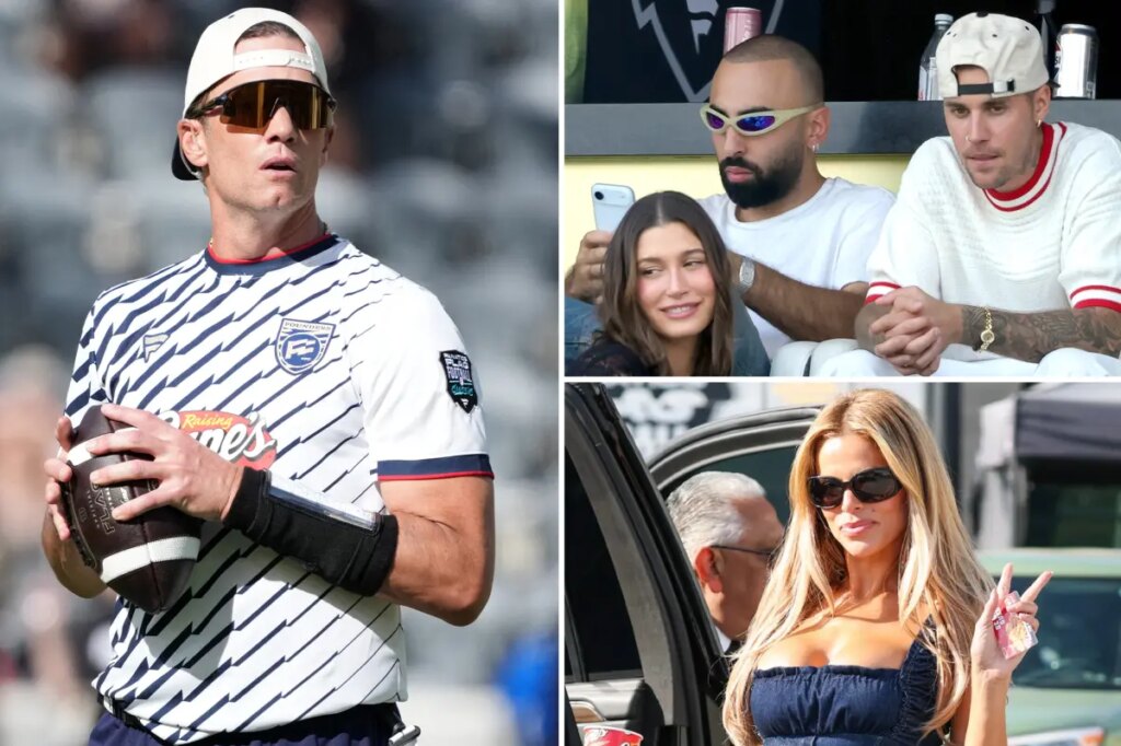 Justin Bieber, MGK, Brooks Nader and more spotted at Tom Brady’s Fanatics Flag Football Classic in LA