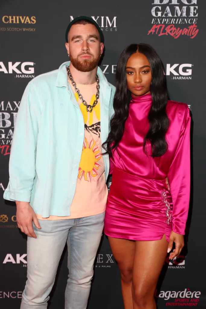 Travis Kelce and Kayla Nicole attend The Maxim Big Game Experience.