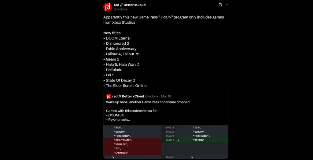 Triton Xbox Game Pass Tier Leaked