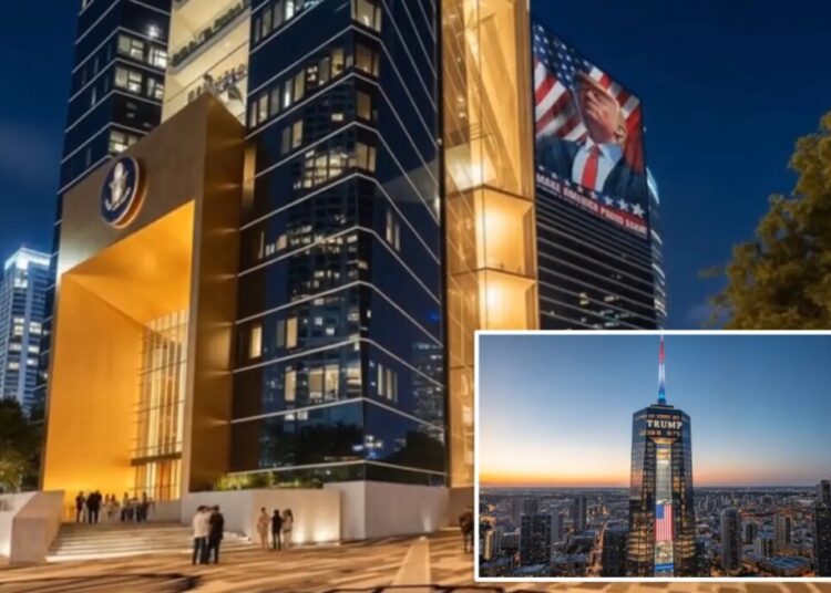 Trump unveils renderings for soaring Miami skyscraper that will serve as his presidential library 