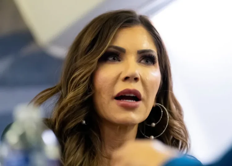 ‘We will see if he sticks with her now’: Noem relative hints at possible marital split