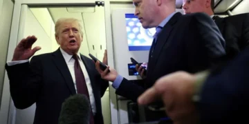 Trump raises eyebrows with response to female reporter asking about Iran deployment