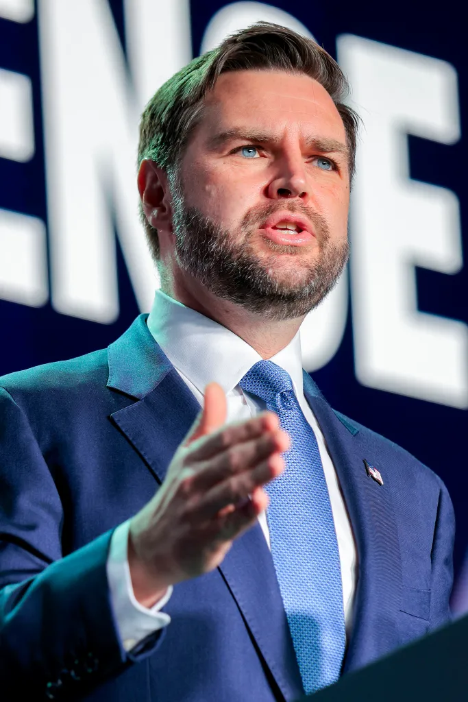 U.S. Vice President JD Vance speaking to the International Association of Firefighters.