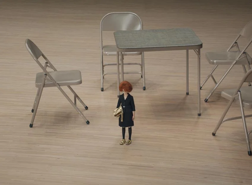 Marc Jacobs Spring 2024 runway show with Robert Therrien-designed set from Marc by Sofia. Source: A24