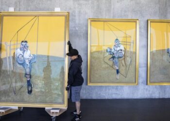Elaine Wynn’s $142 million Francis Bacon triptych is installed in LACMA’s new David Geffen Galleries