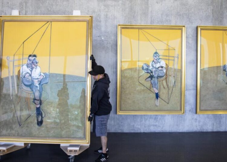 Elaine Wynn’s $142 million Francis Bacon triptych is installed in LACMA’s new David Geffen Galleries