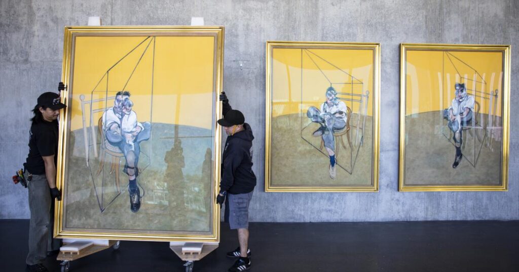 Elaine Wynn’s $142 million Francis Bacon triptych is installed in LACMA’s new David Geffen Galleries