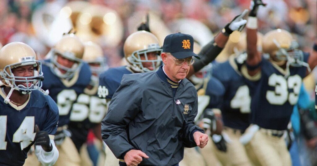 Lou Holtz, Hall of Fame coach who led Notre Dame to 1988 national title, dies