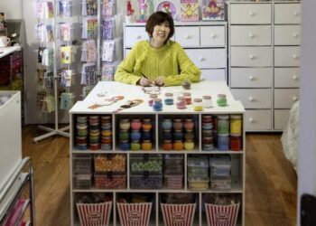 Her whimsical sand art feeds off an endless sense of childlike wonder