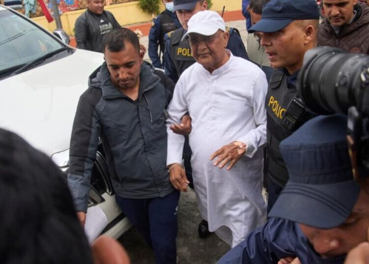 Nepal police arrest former prime minister over protest deaths