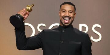 Michael B. Jordan pops in and then out of an In-N-Out after lead actor Oscars win