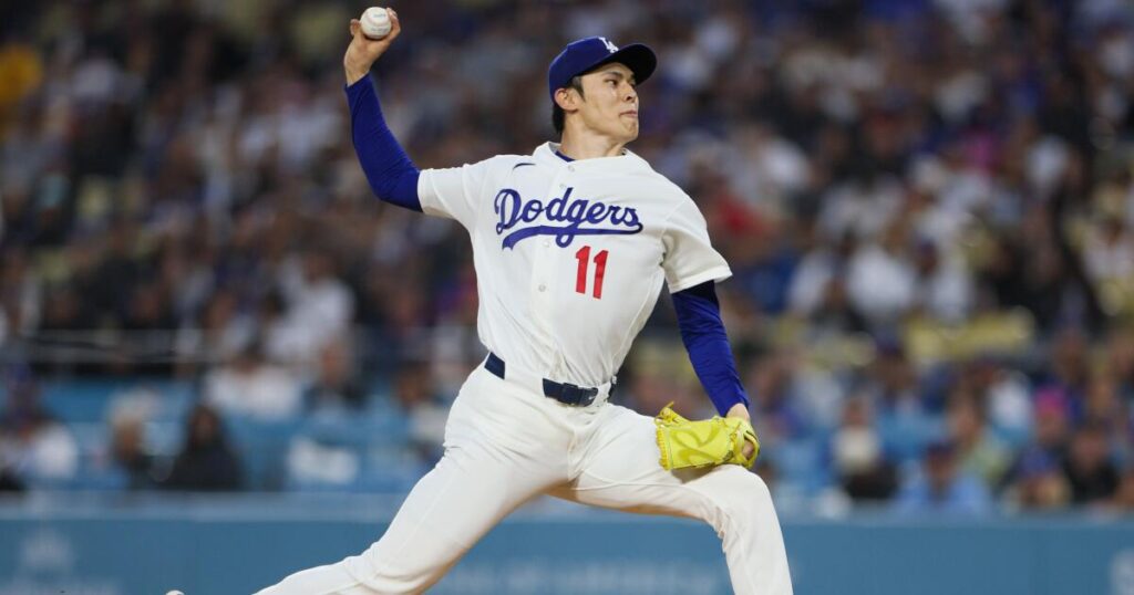Roki Sasaki’s encouraging start undermined by Dodgers’ offensive woes in first loss