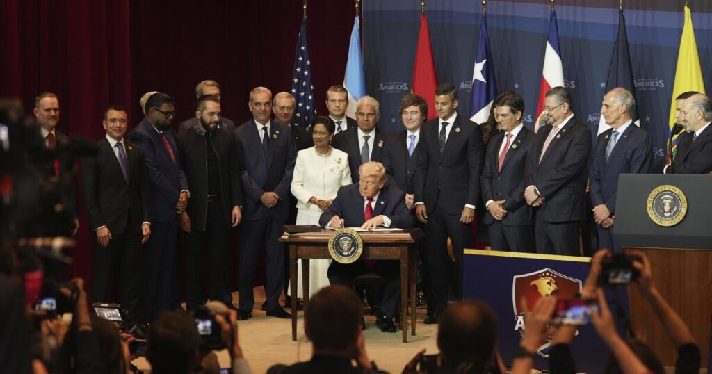 Trump urges Latin American leaders to use military action against cartels