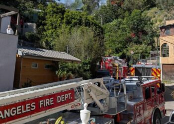 Laurel Canyon home burns as Santa Ana winds gust through Greater L.A.