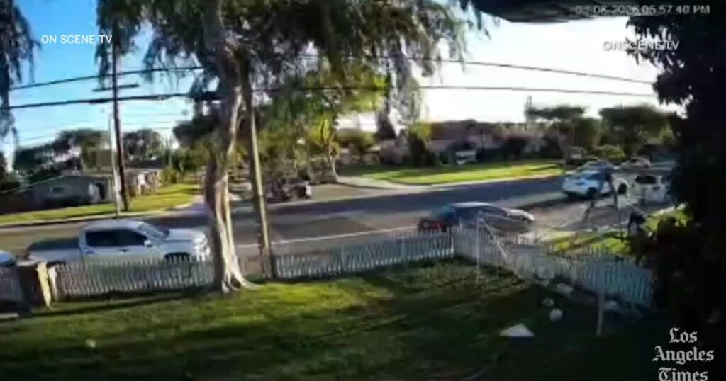 Doorbell camera captures violent rollover crash that trapped 2 people on residential O.C. street