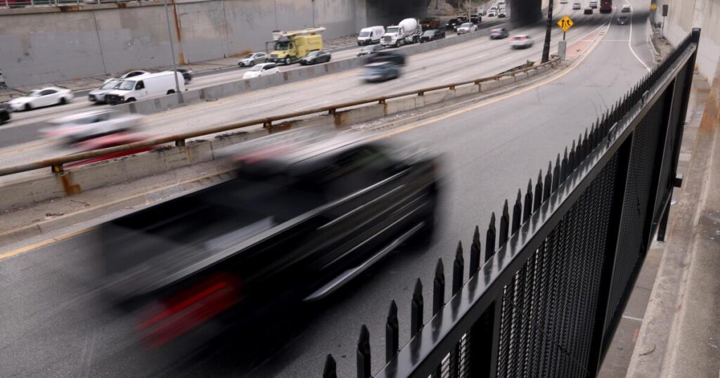 L.A. braces for ‘No Kings’ demonstrations, installs barriers to the 101 Freeway
