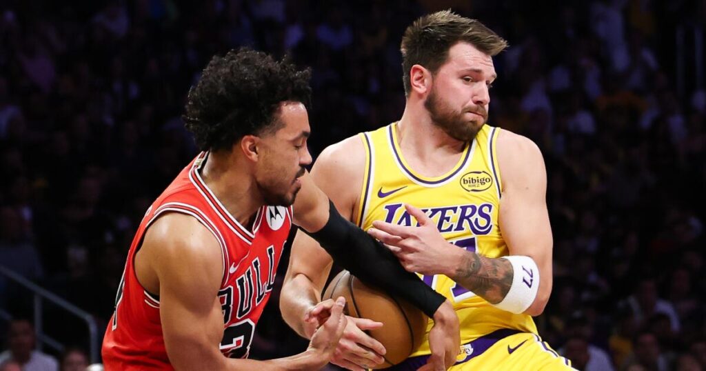 Luka Doncic scores 51 points as surging Lakers rout Bulls in LeBron’s return