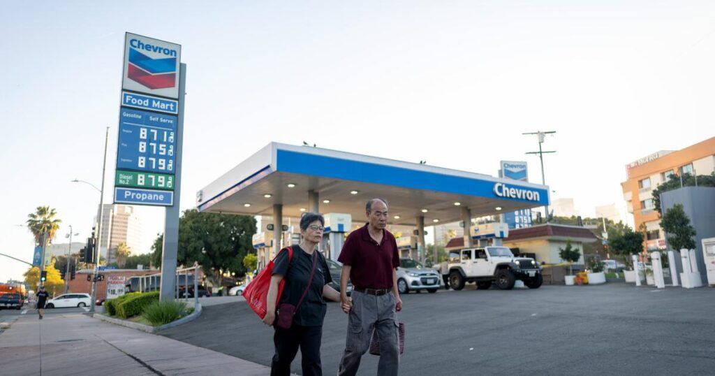 When gas prices spike, the world focuses on this L.A. gas station to vent its rage