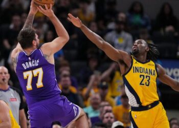 Luka Doncic scores 43 as Lakers hold off late Pacers rally