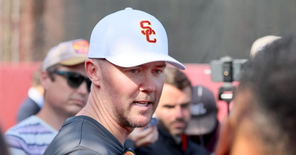 USC kicks off spring football practice with optimism about influx of young talent
