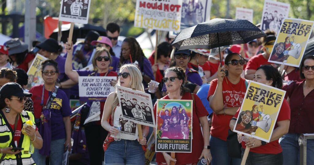 LAUSD teacher and service worker unions announce massive April 14 strike if no deal reached