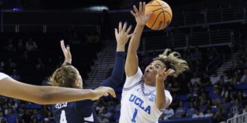 UCLA opens its NCAA tournament title bid with dominant win over California Baptist