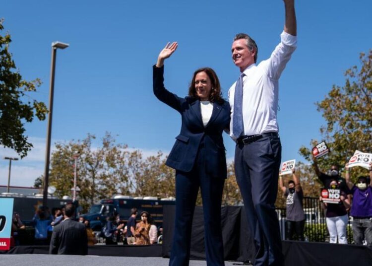 Newsom leads Harris for president among California Democrats, poll finds