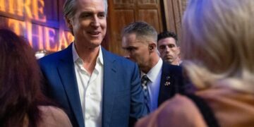 Iran, Israel, pet otters and hair gel. Gavin Newsom’s book tour stops in L.A.