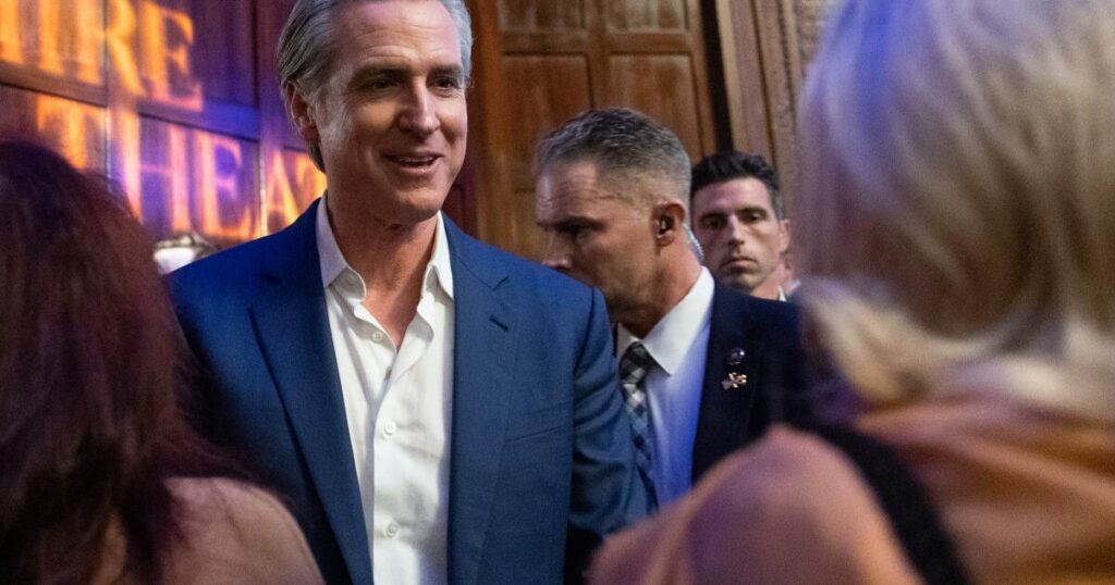 Iran, Israel, pet otters and hair gel. Gavin Newsom’s book tour stops in L.A.