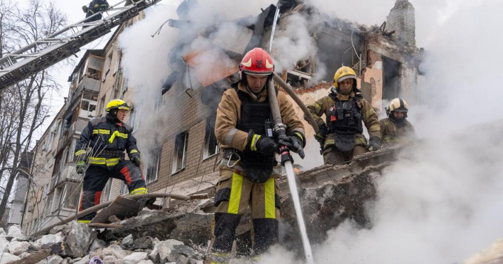 Russian missile hits apartment building in Ukraine, killing at least 10