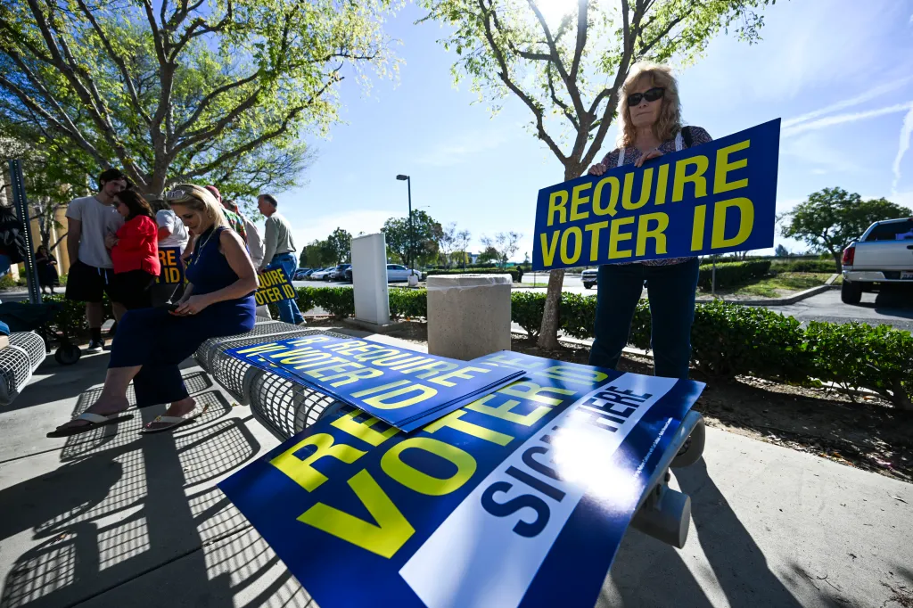 A volunteer picks up a 