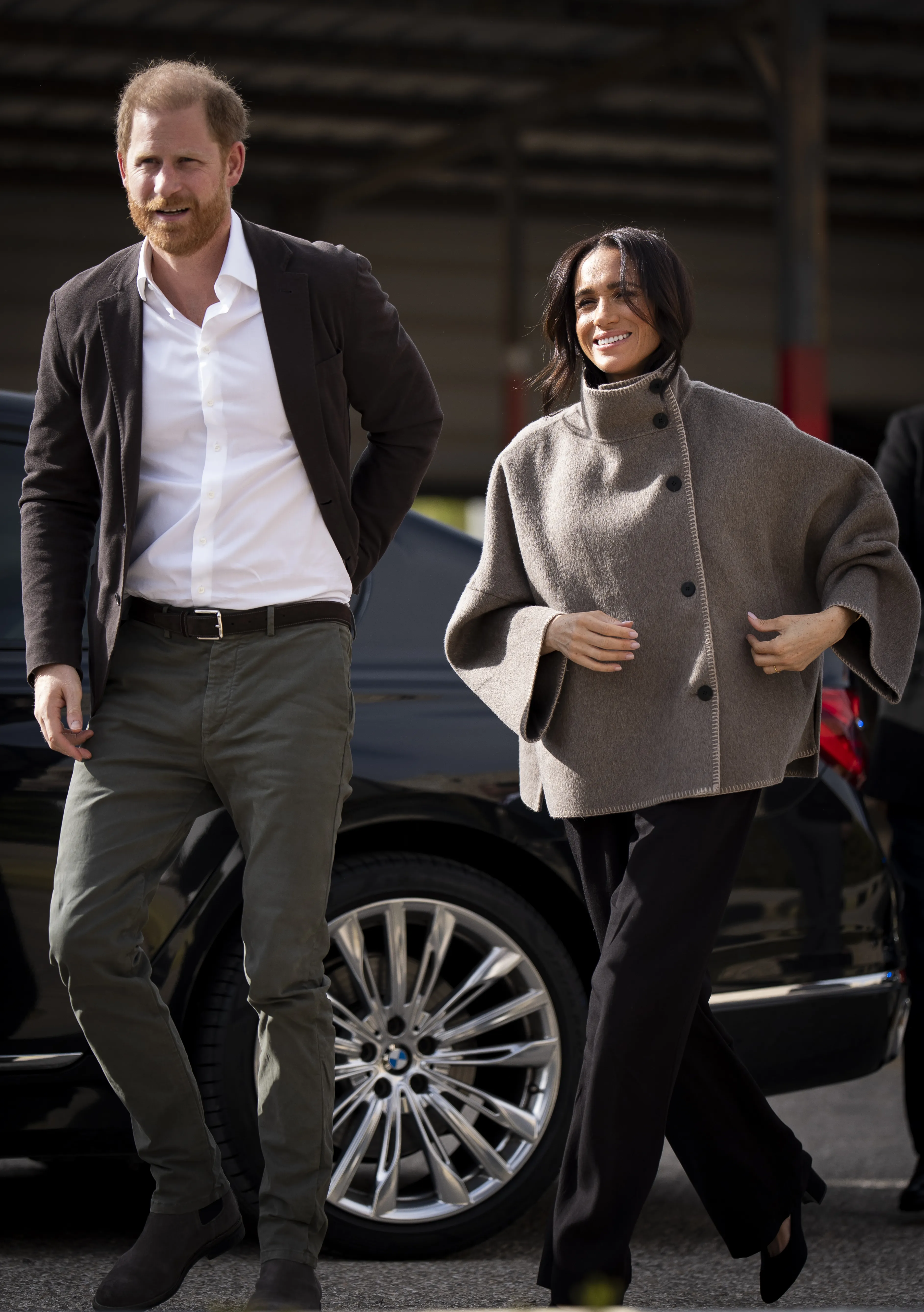 The Duke and Duchess of Sussex arriving for a visit to the National Centre for Rehabilitation of Addicts in Amman, Jordan.