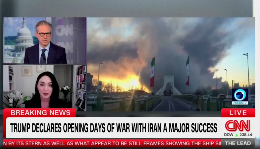 Nazanin Bodiani speaks to CNN's Jake Tapper against the lack of women's rights activist before the US launched Operation Epic Fury against Iran.