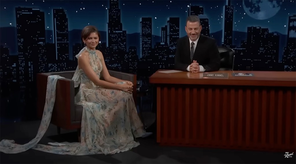 Zendaya on Jimmy Kimmel Live.