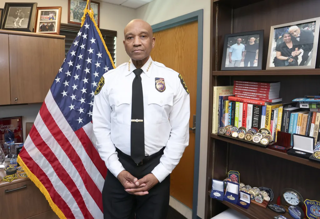 Suffolk County Sheriff Errol Toulon poses